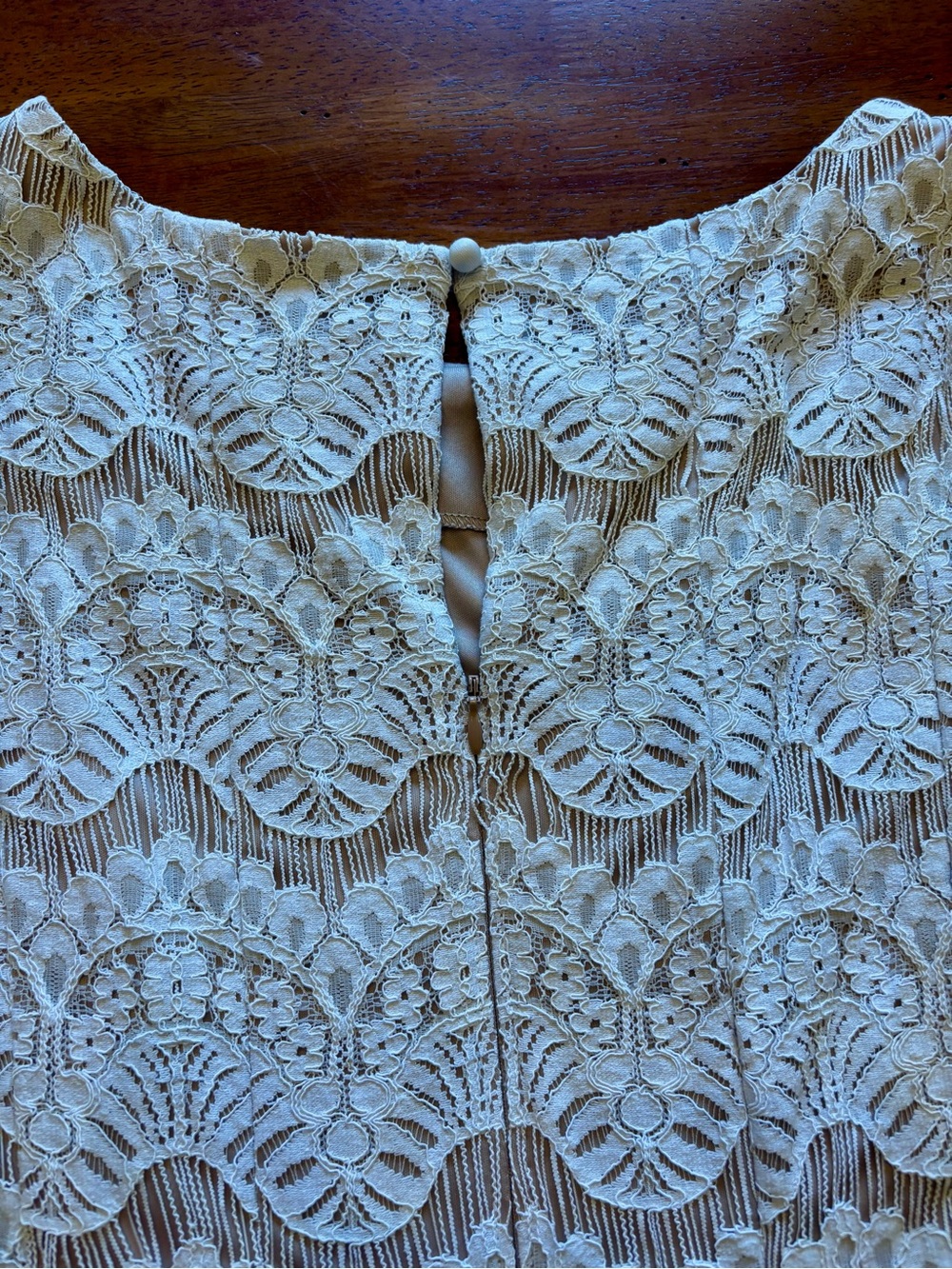Jessica Howard Ivory Lace Lined Midi Sheath Dress size 16 - Picture 8 of 12